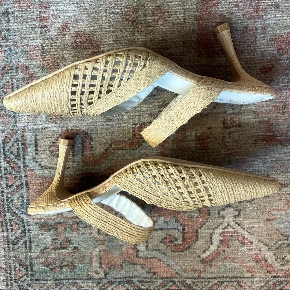 NWOT Freshly Picked Raffia Pointed Toe Mule - Picture 6 of 9